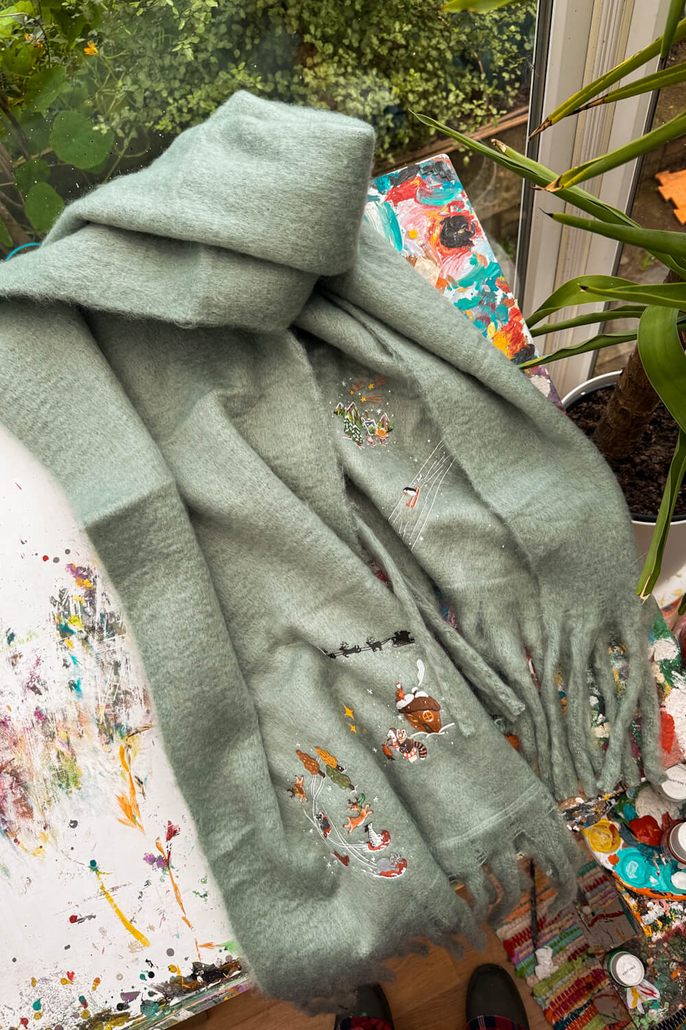 Christmas Shenanigans Fluffy Scarf